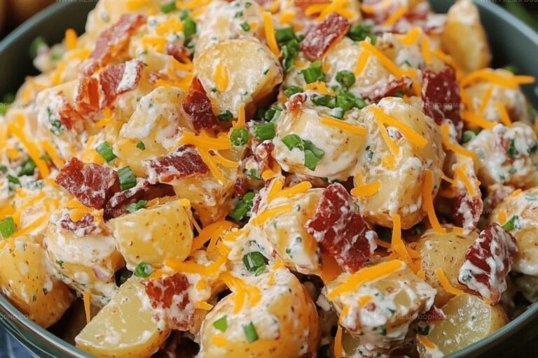 Cheesy Bacon Ranch Potato Salad Recipe