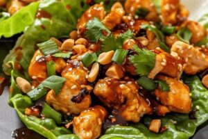 Savory Chicken Lettuce Wraps with Thai Chili Sauce Recipe