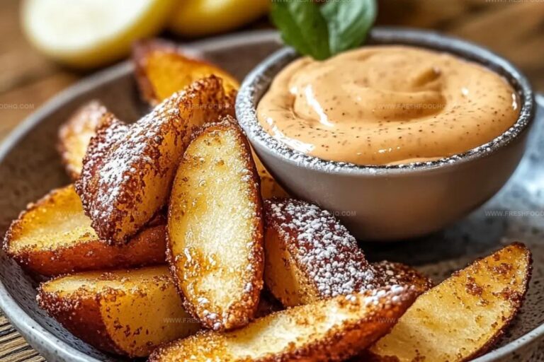 Air Fried Apple Wedges With Caramel Whipped Cream Dipping Sauce Recipe