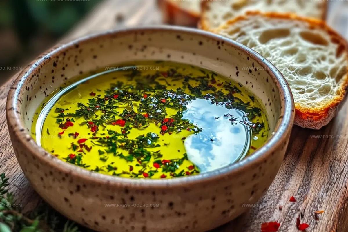 Sunny Olive Oil Dip With Warm Bread Recipe
