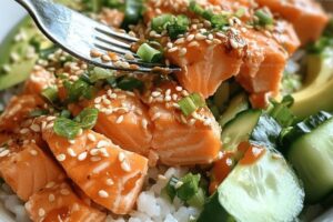 Crispy Salmon Rice Bowl Recipe