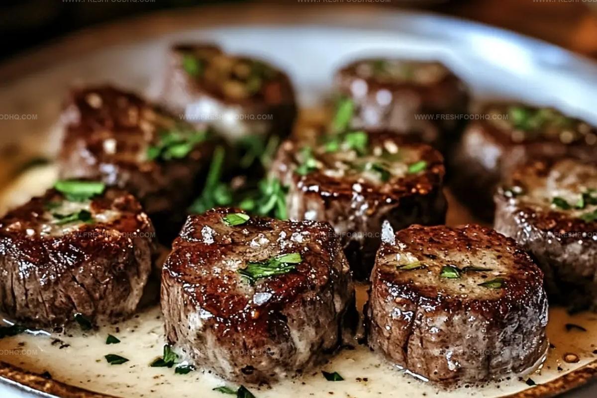 Garlic Butter Steak Bites With Parmesan Cream Sauce Recipe