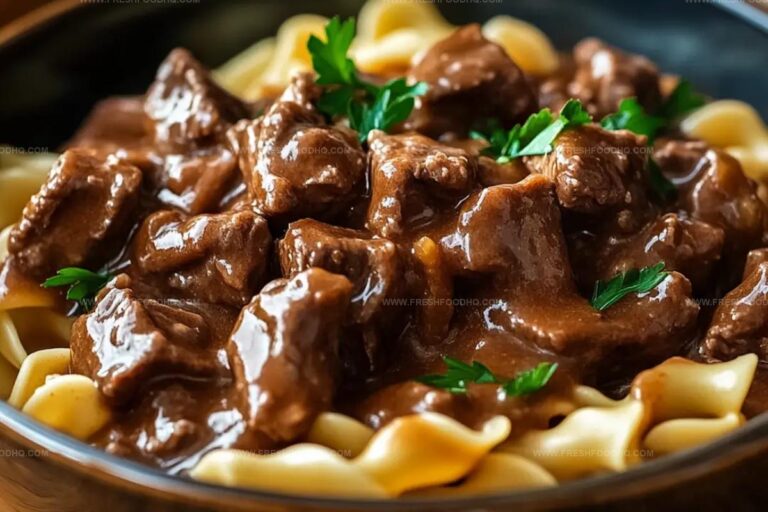 Crockpot Beef Tips & Noodles Recipe