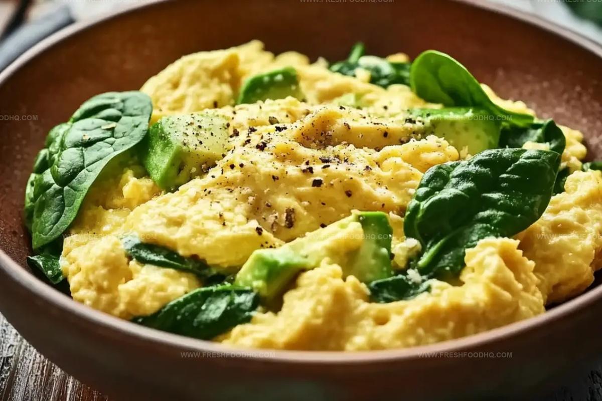 Avocado And Spinach Scramble Recipe