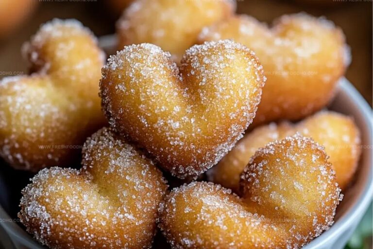 French Toast Churro Bites In Heart Shapes Recipe