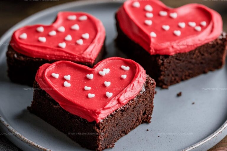 Valentines Day Heart-Shaped Brownies Recipe