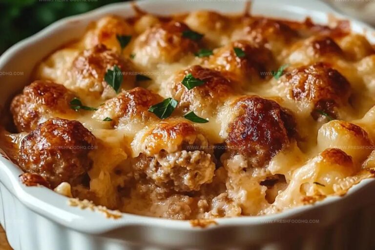 Dump-And-Bake Meatball Casserole Recipe