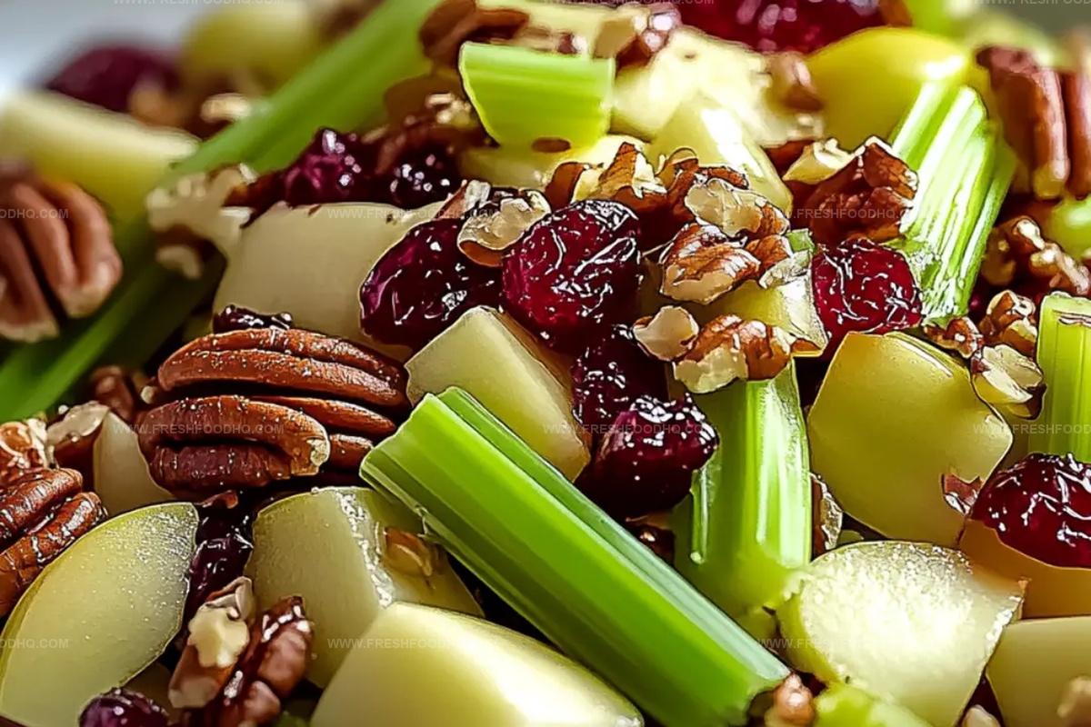 Apple Salad With Honeycrisp Apples, Celery, Grapes, Pecans, And Dried Cranberries Recipe