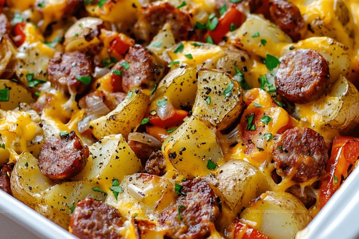 Cheesy Ranch Potatoes and Sausage Recipe