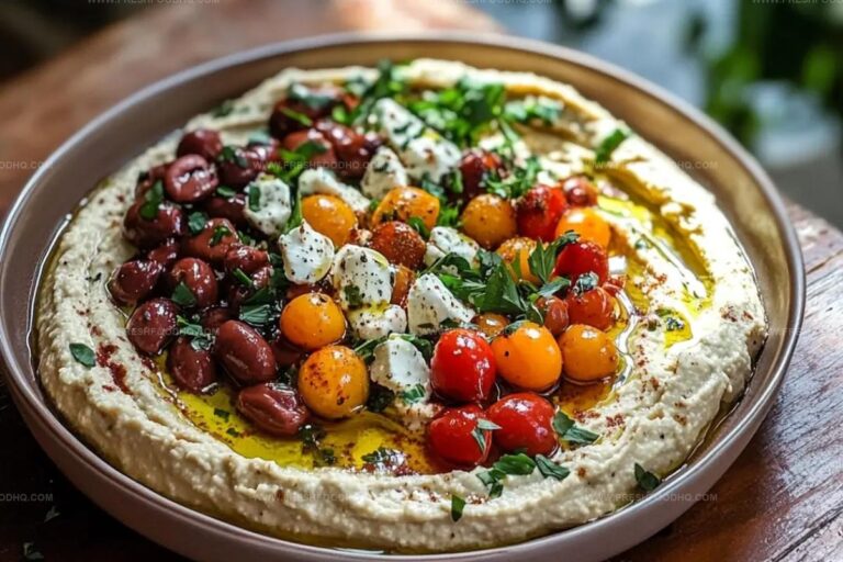 Greek Style Loaded Hummus Recipe