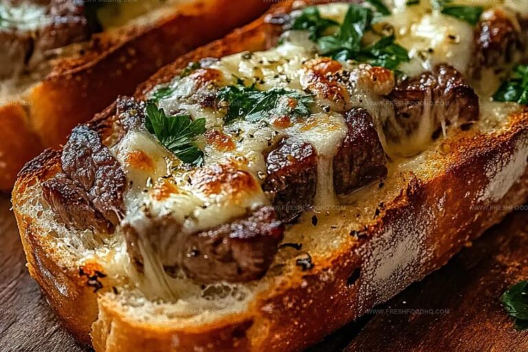 Steak Garlic Cheese Bread Recipe