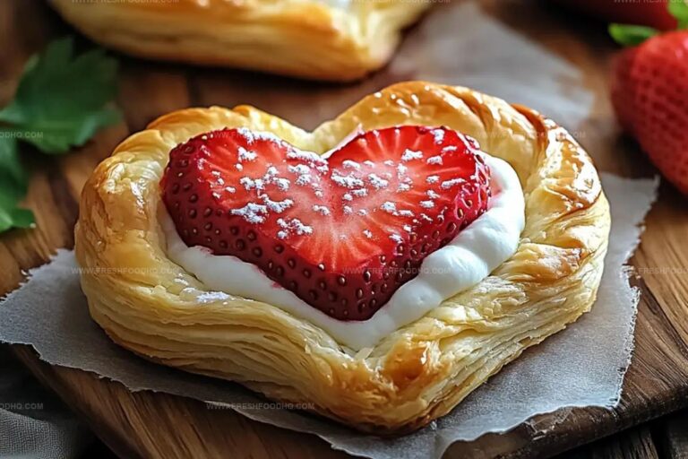 Strawberry Puff Pastry Hearts Recipe