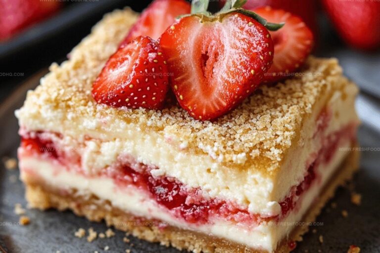 Golden Strawberry Cheesecake Bars Recipe