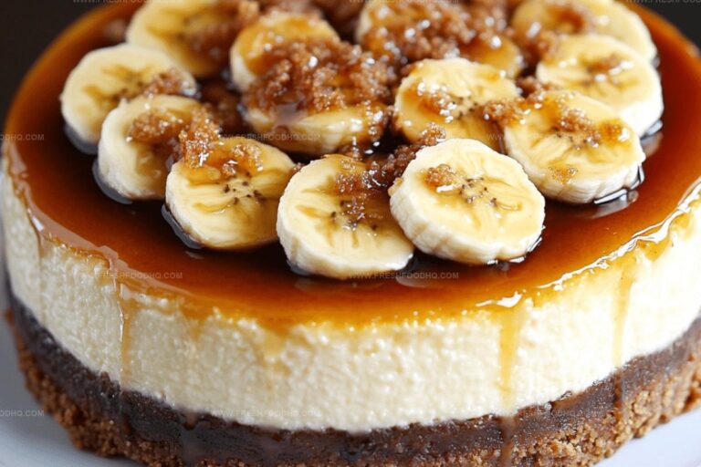 Bananas Foster Cheesecake with Caramelized Bananas Recipe