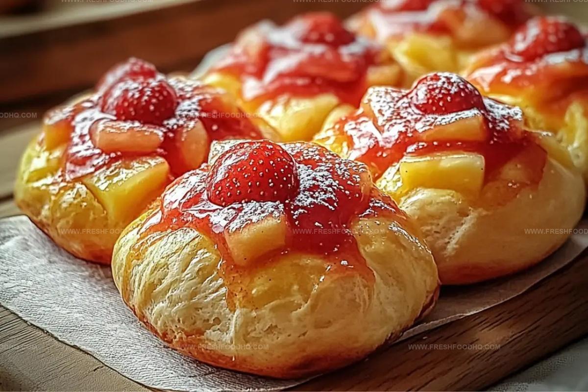 Sweet Strawberry & Cream Cheese Pineapple Buns Recipe