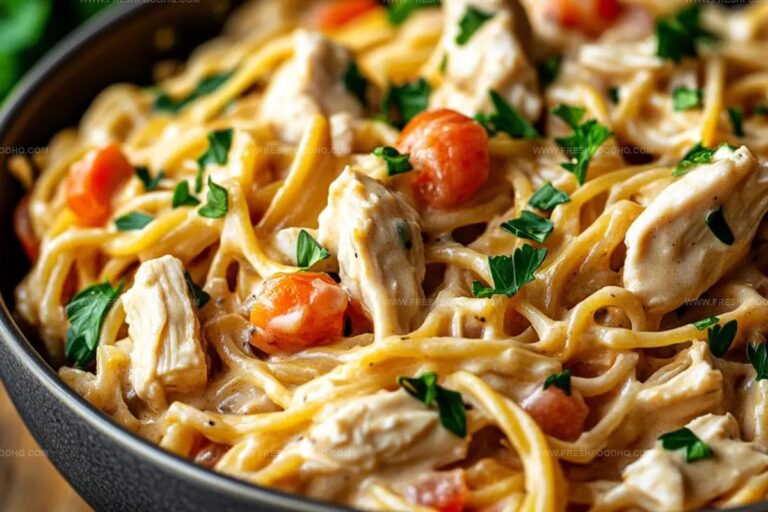 Creamy Crockpot Chicken Spaghetti Recipe