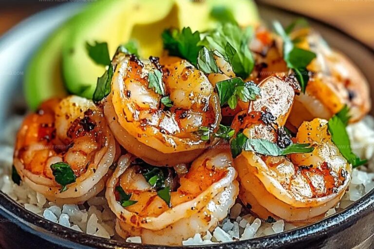 Spicy Shrimp And Avocado Rice Bowl Recipe