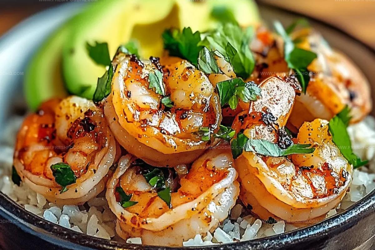 Spicy Shrimp And Avocado Rice Bowl Recipe