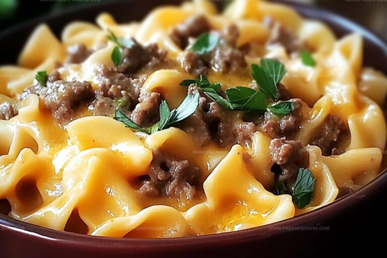 Easy Crockpot Cheesy Beef And Noodles Recipe