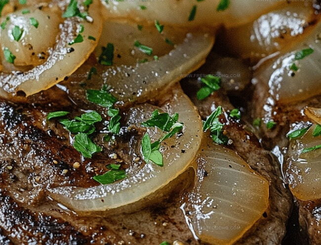 Making Beef Steaks With Onion Sauce At Home