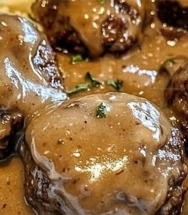 How To Make The Ultimate Salisbury Steak Meatballs With Mushroom Gravy