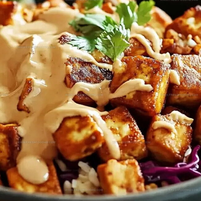 Crunchy Crispy Peanut Tofu Bowls