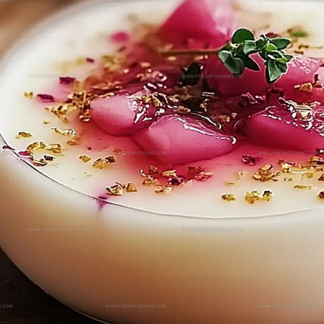 Litchi Rose Panna Cotta with Floral Notes