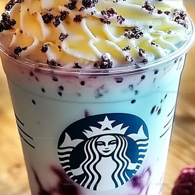 Vanilla Bean Frappuccino with Blue Raspberry Surprise: Sip the Unexpected