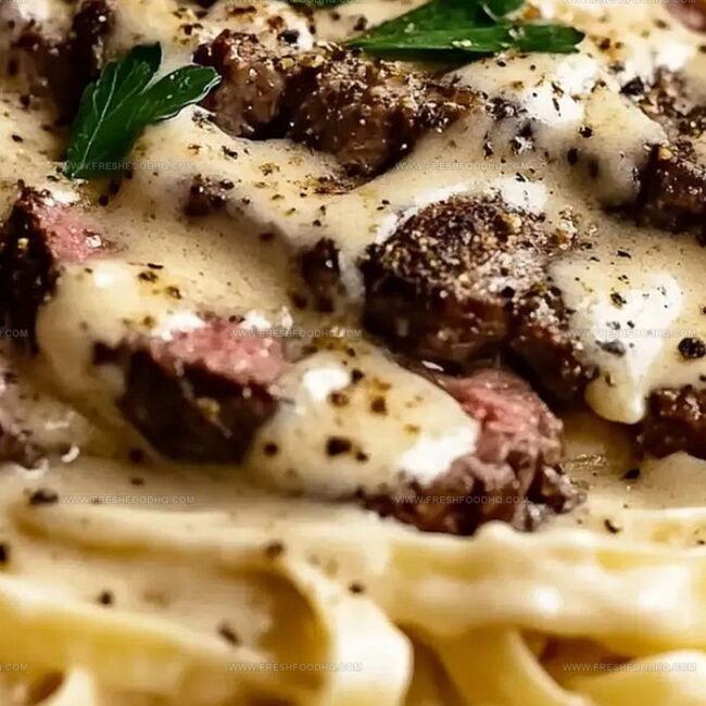 Creamy Cajun Steak Alfredo Full of Flavor