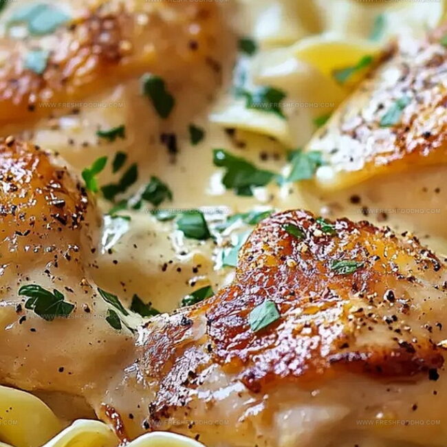 One-Pan Chicken with Creamy Buttered Noodles Delight