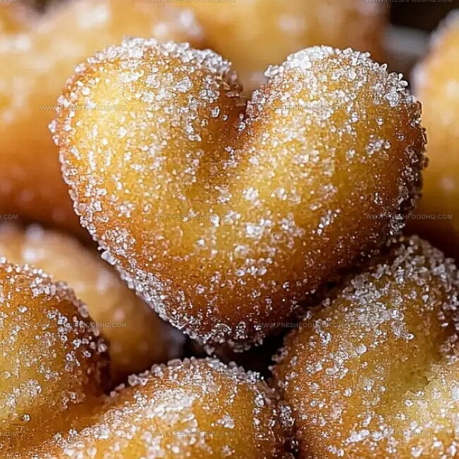 French Toast Churro Bites in Heart Shapes: Sweet Love Bites