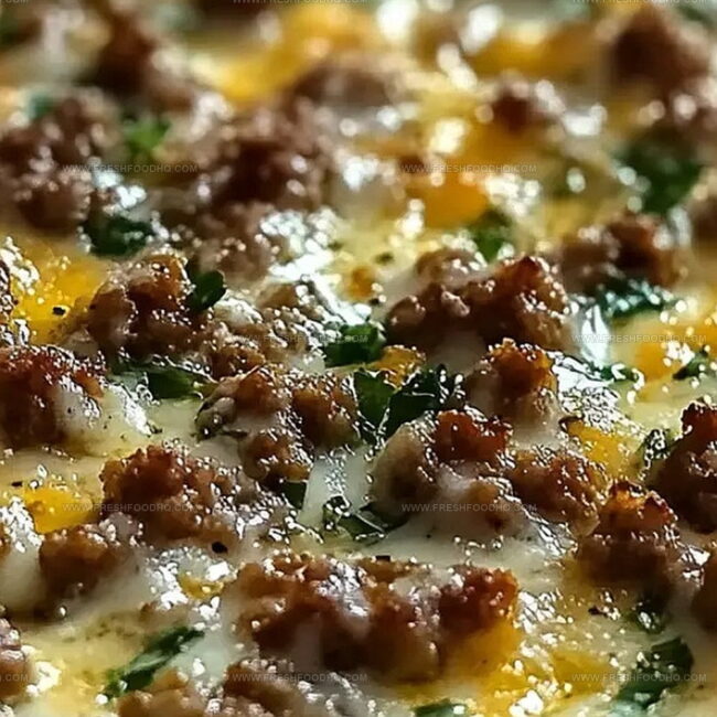 Biscuits and Sausage Gravy Breakfast Pizza That Hits the Spot