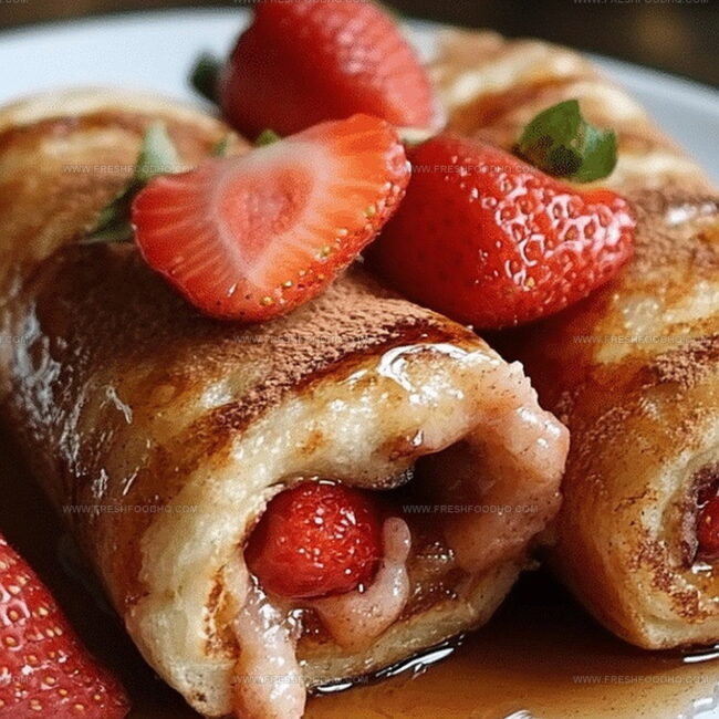 Strawberry And Cinnamon French Toast Roll-Ups That Sweeten Mornings