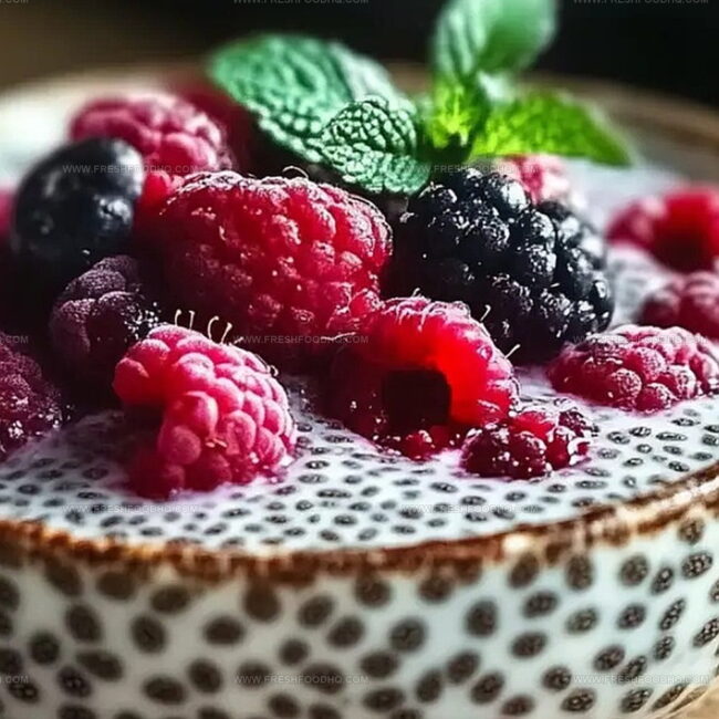 Tropical Chia Seed Bliss with Coconut Milk and Berries